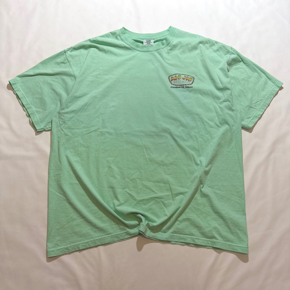 Comfort Colors Ron Jon Surf Shop T-Shirt Mens 2XL Green Marlin Graphic Florida